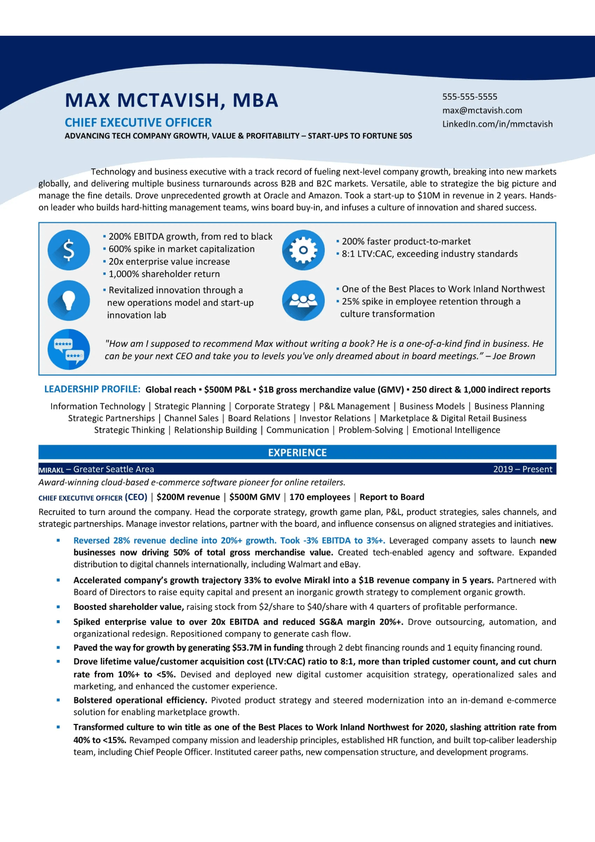 Modern Resume Sample Designed for Recruiter Readability