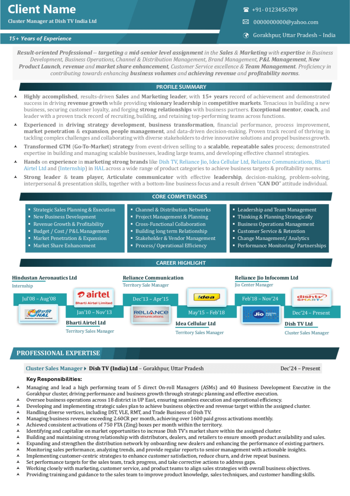 Recruiter-Friendly Resume Sample for Career Professionals