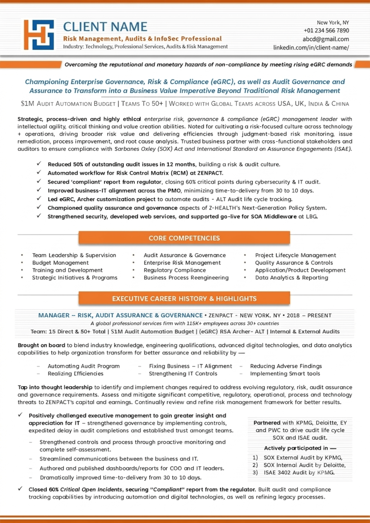 Professional Resume Template with ATS-Friendly Layout